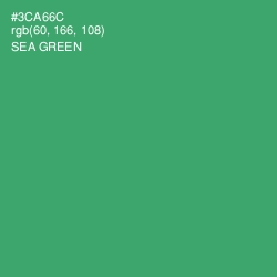 #3CA66C - Sea Green Color Image