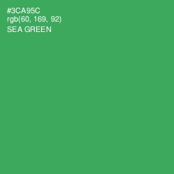 #3CA95C - Sea Green Color Image