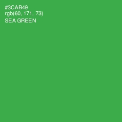 #3CAB49 - Sea Green Color Image