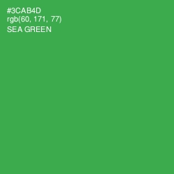 #3CAB4D - Sea Green Color Image