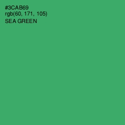 #3CAB69 - Sea Green Color Image