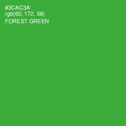 #3CAC3A - Forest Green Color Image