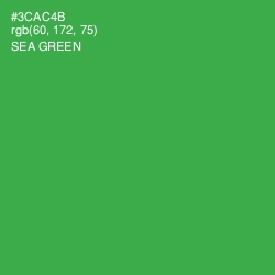 #3CAC4B - Sea Green Color Image