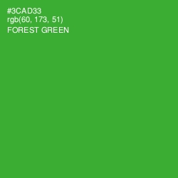 #3CAD33 - Forest Green Color Image
