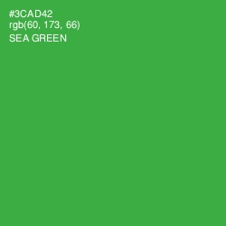 #3CAD42 - Sea Green Color Image