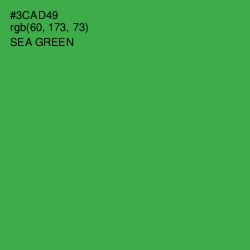 #3CAD49 - Sea Green Color Image