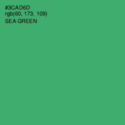 #3CAD6D - Sea Green Color Image