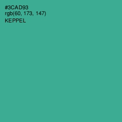 #3CAD93 - Keppel Color Image