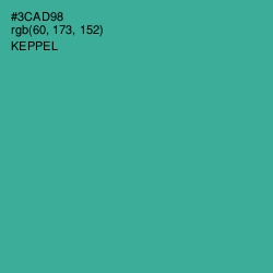 #3CAD98 - Keppel Color Image