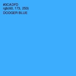 #3CADFD - Dodger Blue Color Image