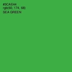 #3CAE44 - Sea Green Color Image