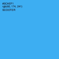 #3CAEF1 - Scooter Color Image