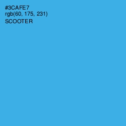 #3CAFE7 - Scooter Color Image