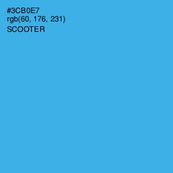 #3CB0E7 - Scooter Color Image