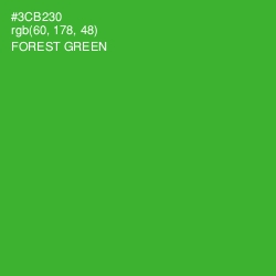 #3CB230 - Forest Green Color Image