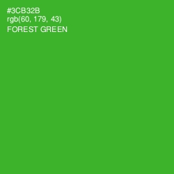 #3CB32B - Forest Green Color Image