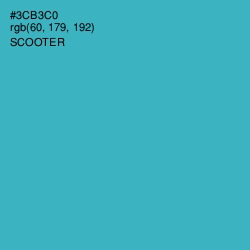 #3CB3C0 - Scooter Color Image