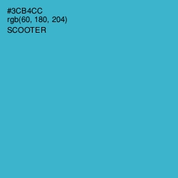 #3CB4CC - Scooter Color Image