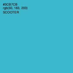 #3CB7CB - Scooter Color Image