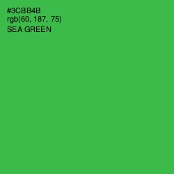 #3CBB4B - Sea Green Color Image