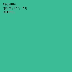 #3CBB97 - Keppel Color Image