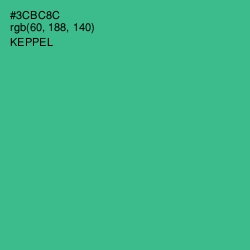 #3CBC8C - Keppel Color Image