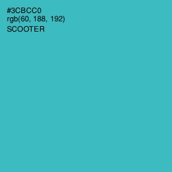 #3CBCC0 - Scooter Color Image