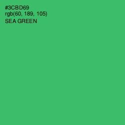 #3CBD69 - Sea Green Color Image
