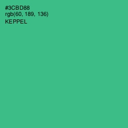 #3CBD88 - Keppel Color Image