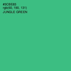#3CBE83 - Jungle Green Color Image
