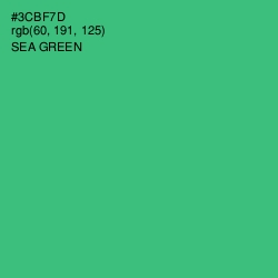 #3CBF7D - Sea Green Color Image