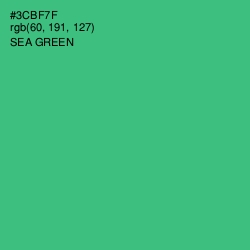 #3CBF7F - Sea Green Color Image