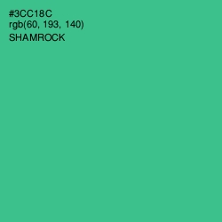 #3CC18C - Shamrock Color Image
