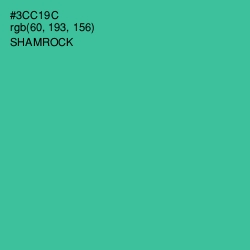 #3CC19C - Shamrock Color Image