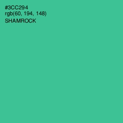 #3CC294 - Shamrock Color Image