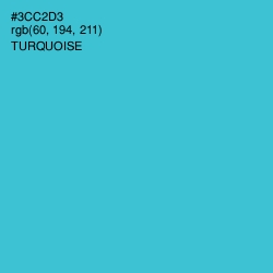 #3CC2D3 - Turquoise Color Image