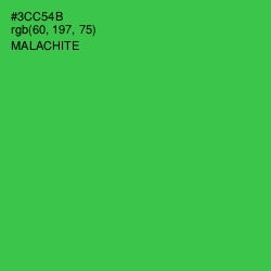 #3CC54B - Malachite Color Image