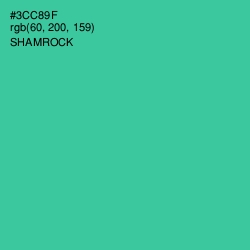 #3CC89F - Shamrock Color Image