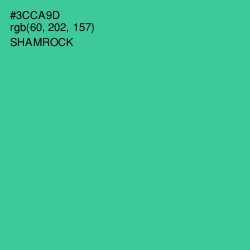 #3CCA9D - Shamrock Color Image