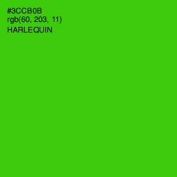 #3CCB0B - Harlequin Color Image