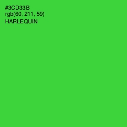 #3CD33B - Harlequin Color Image