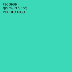 #3CD9B9 - Puerto Rico Color Image