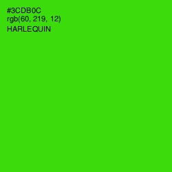 #3CDB0C - Harlequin Color Image