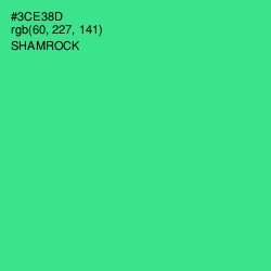 #3CE38D - Shamrock Color Image