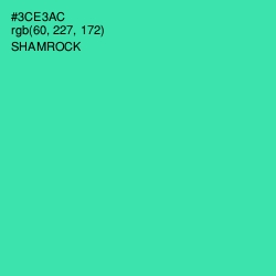 #3CE3AC - Shamrock Color Image