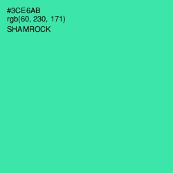 #3CE6AB - Shamrock Color Image