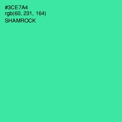 #3CE7A4 - Shamrock Color Image
