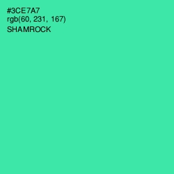 #3CE7A7 - Shamrock Color Image