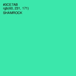 #3CE7AB - Shamrock Color Image
