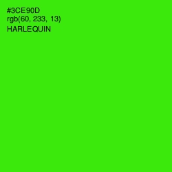 #3CE90D - Harlequin Color Image